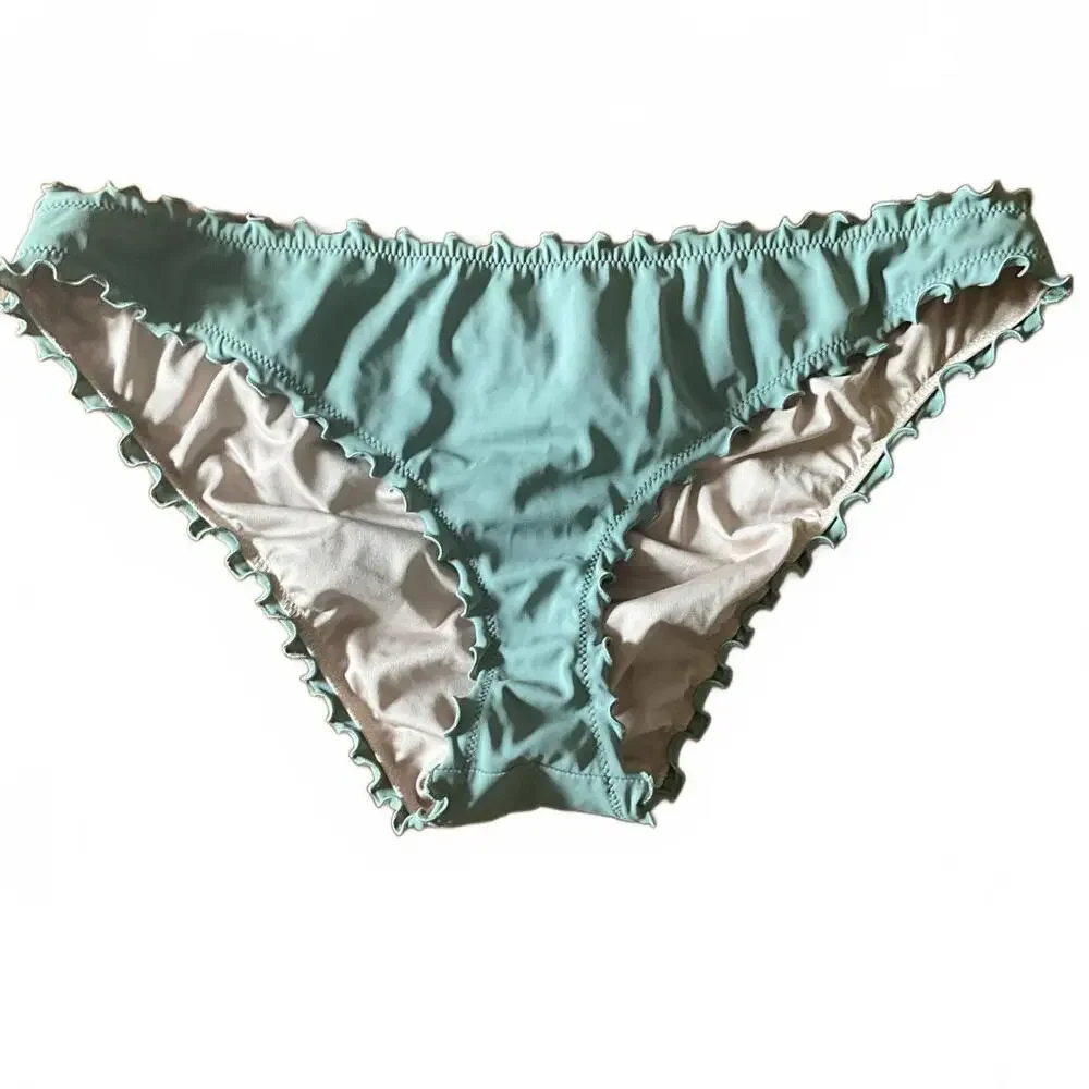 Shade & Shore Cheeky Ruffle Bikini Bottoms L